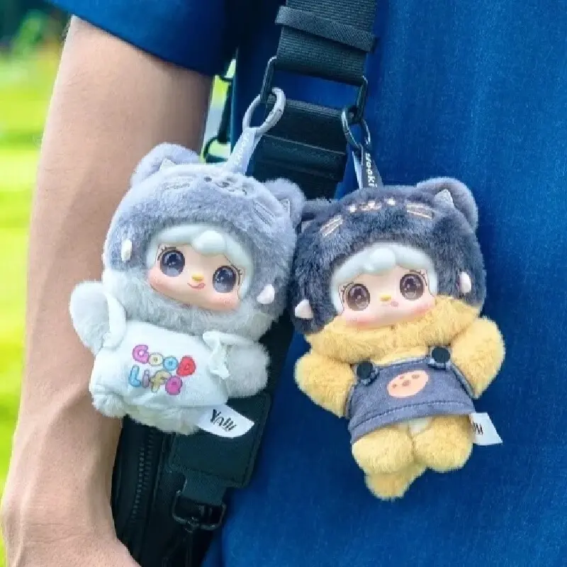 Yooki Meow Summer Party Plush Vinyl Face Doll Blind Box Cute Fashion Toy Room Decorative Backpack Pendant Surprise Gift Doll