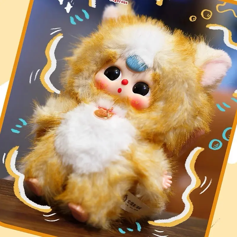 Baby Three Whose Cat Is This Vinyl Plush Blind Box Cute Cat Doll Bag Pendant Decorative Accessories Girl Surprise Toy Gift