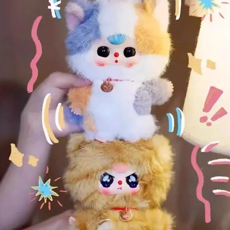 Baby Three Whose Cat Is This Vinyl Plush Blind Box Cute Cat Doll Bag Pendant Decorative Accessories Girl Surprise Toy Gift