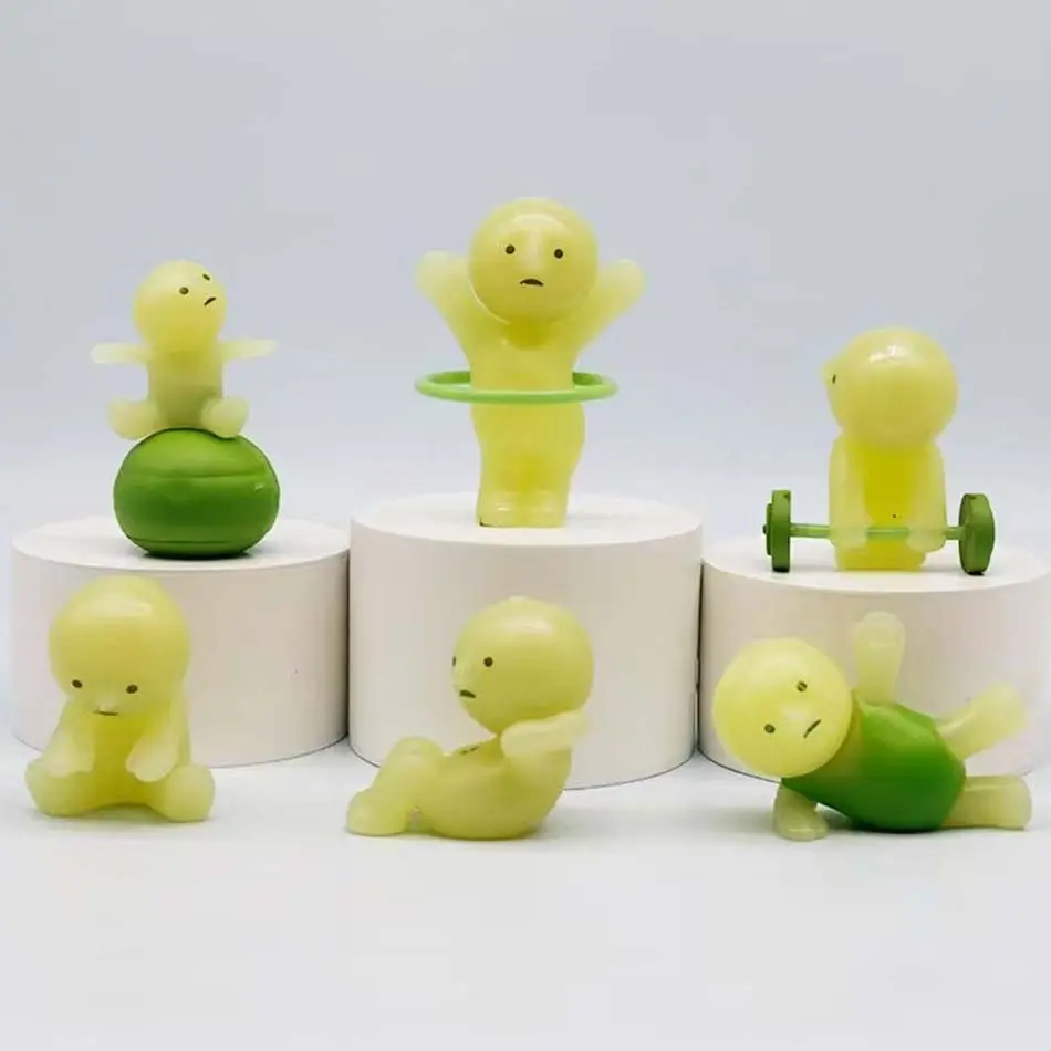 SMISKI lIVING Series Noctilucent Green Doll Action Figures Decoration Model Toy Fans Children Gifts