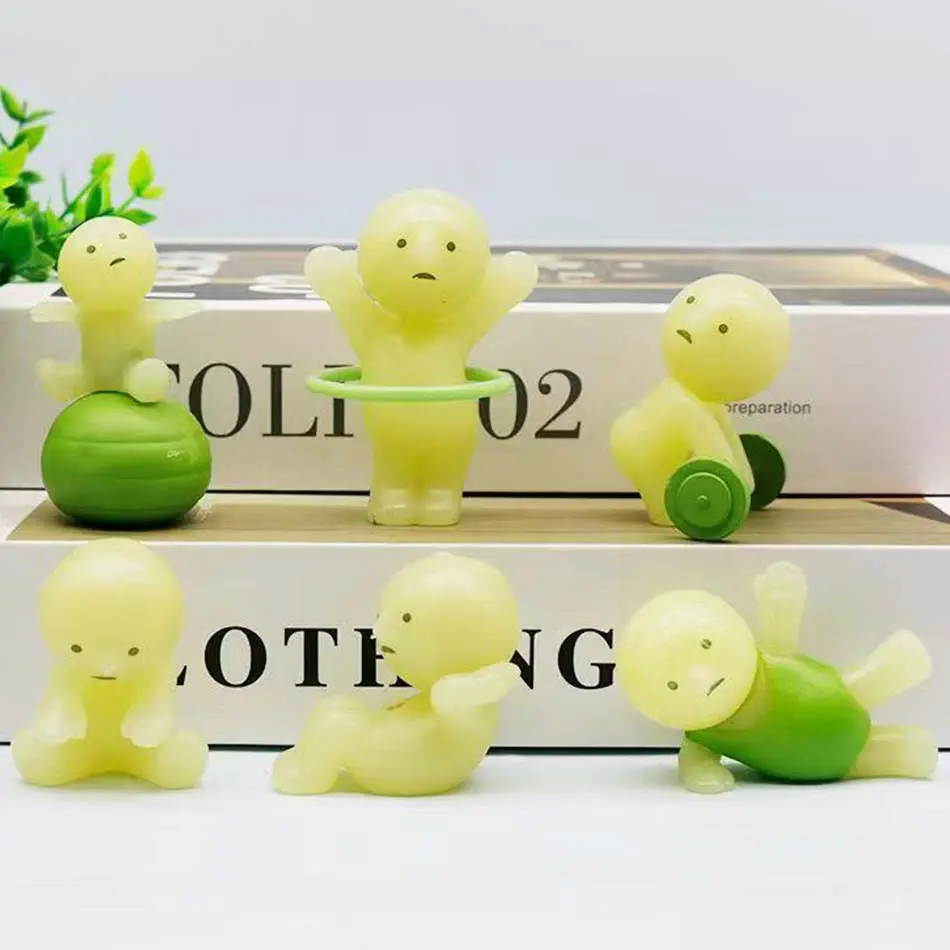 SMISKI lIVING Series Noctilucent Green Doll Action Figures Decoration Model Toy Fans Children Gifts