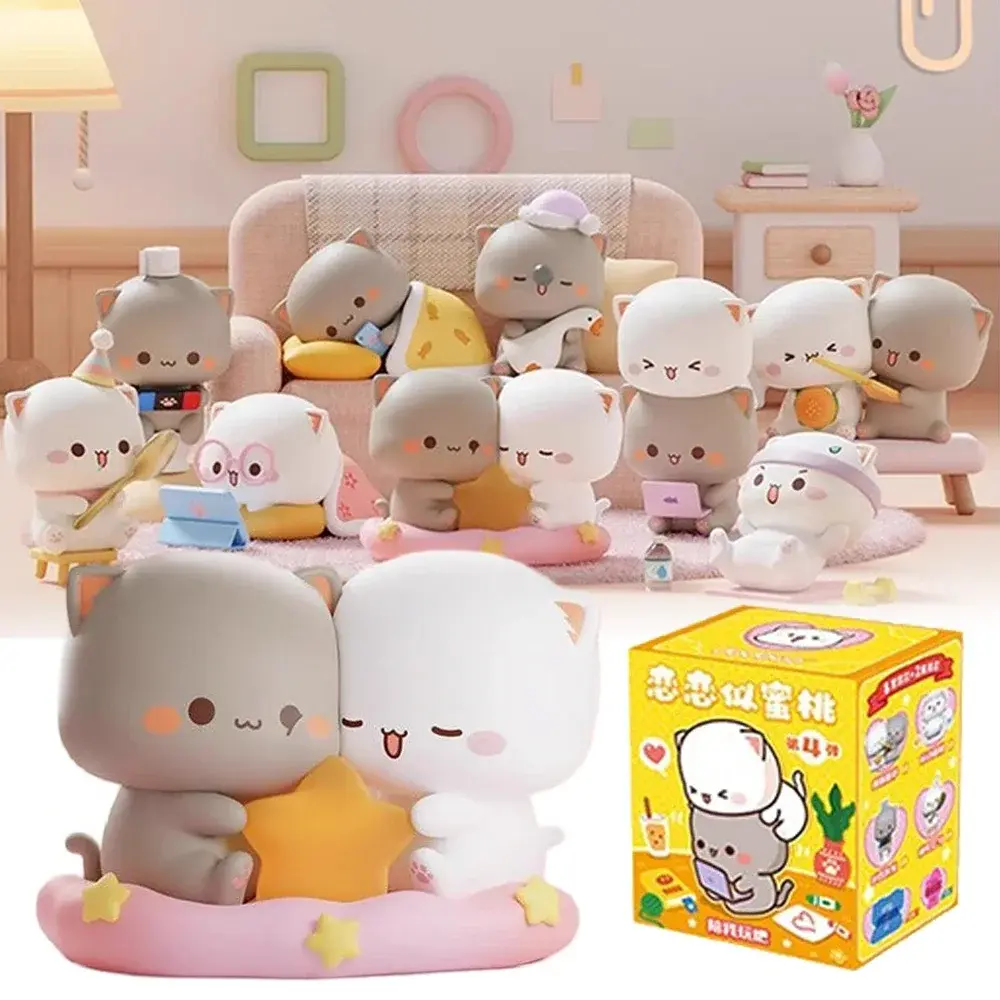 Mitao Cat 4 Season Lucky Cat Cheap Cute Cat Blind Box Toys Blind Bag Cartoon Figure Doll Home Decoration Boys Girls Gift Toys