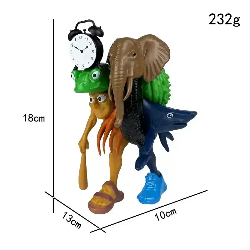 Italian Brainrot Tung Sahur Figure Toy Tralalero Tralala Figures Bombardino Crocodilo Shimpanzini Bananini Model Decor Doll Gift