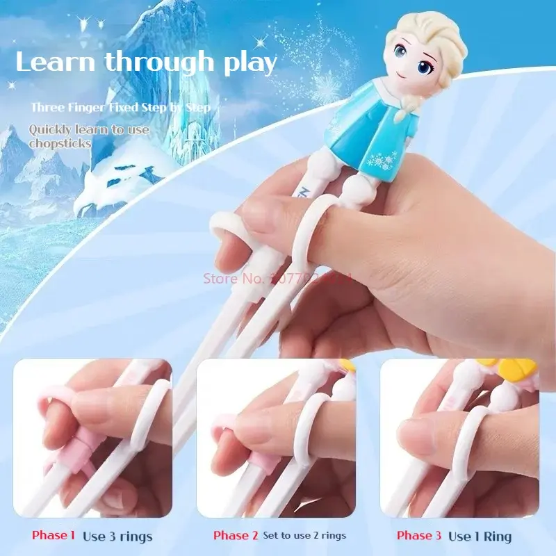 New Disney Tableware Chopsticks 3d Practice Chopsticks 304 Stainless Steel Spoon Fork Chopsticks Cutlery Box Set Portable Gift
