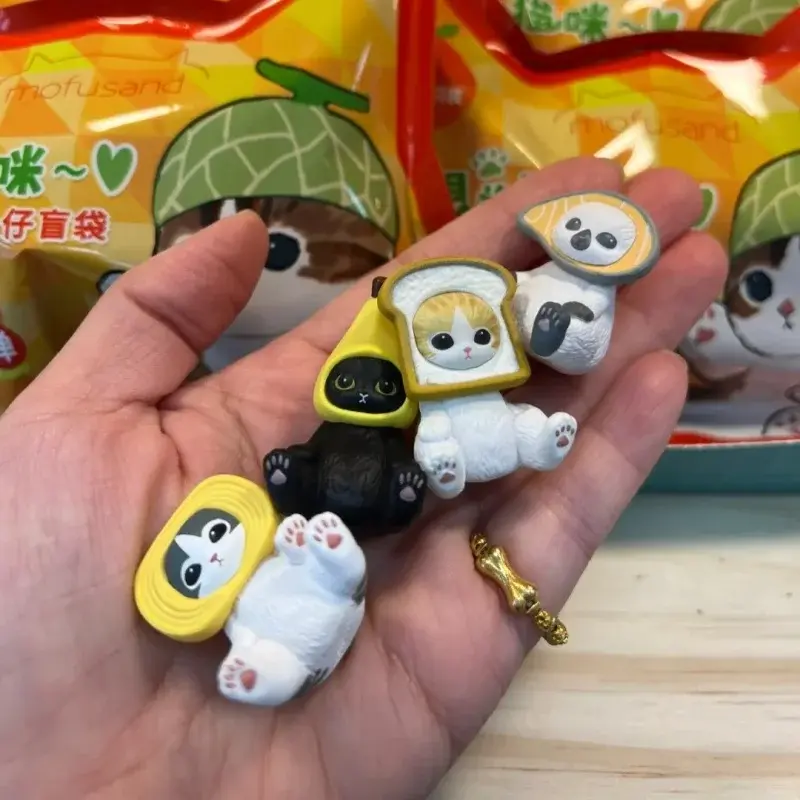 Genuine Mofusand Cats Figures Cute Doll Bag Kawaii Action Figure Decoration Desktop Ornaments Model Toys Birthday Gifts