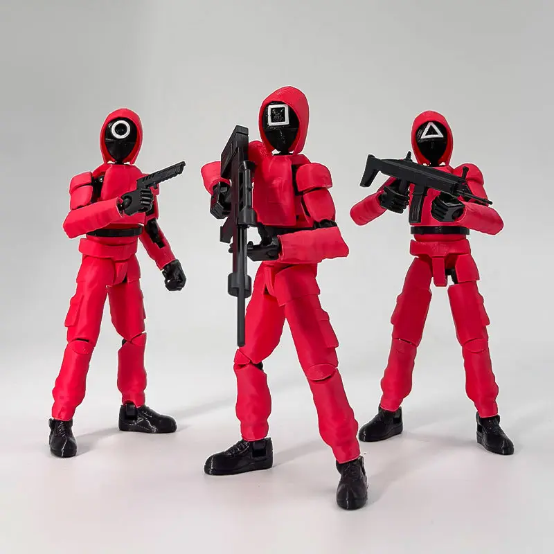 3D Printing Lucky Dummy13 Multi Joint Mobile Assembly Machine Digital Machine Doll Model, Fun Squid Doll Handmade Toy Children's