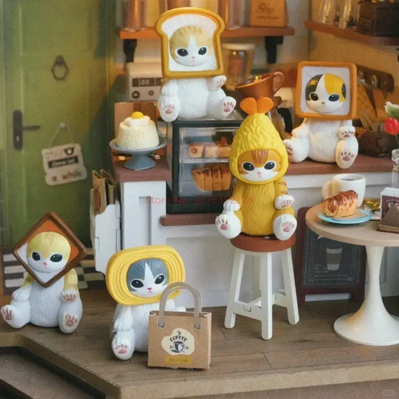 Genuine Mofusand Cats Figures Cute Doll Bag Kawaii Action Figure Decoration Desktop Ornaments Model Toys Birthday Gifts