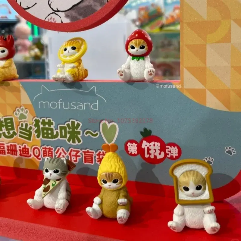 Genuine Mofusand Cats Figures Cute Doll Bag Kawaii Action Figure Decoration Desktop Ornaments Model Toys Birthday Gifts