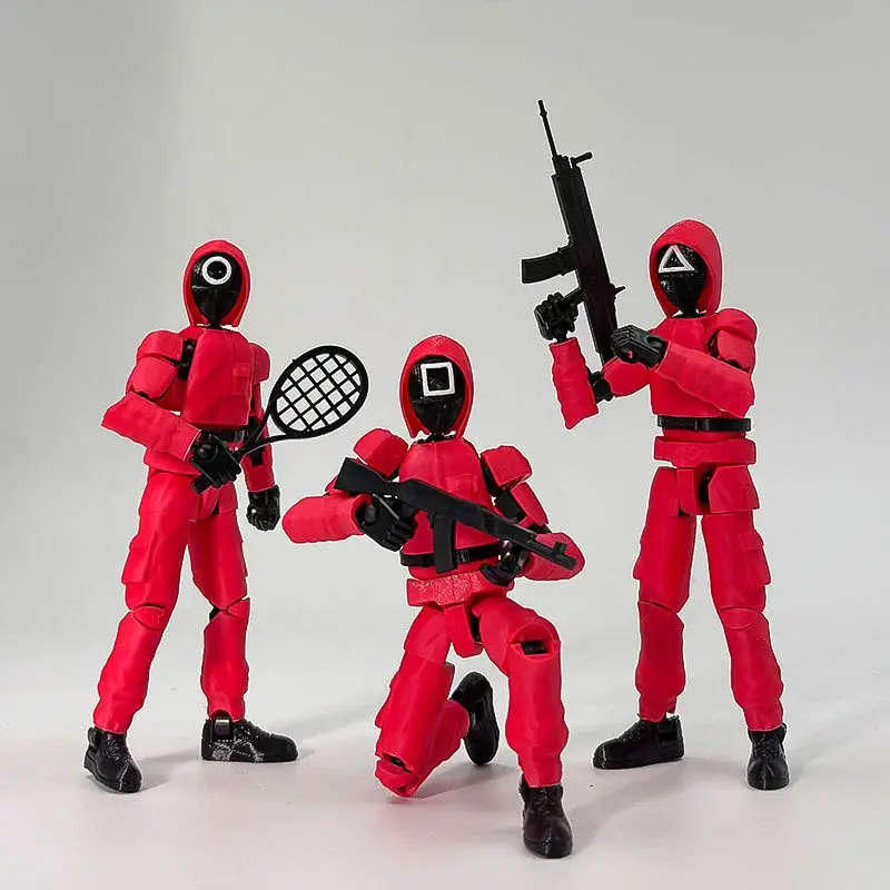 3D Printing Lucky Dummy13 Multi Joint Mobile Assembly Machine Digital Machine Doll Model, Fun Squid Doll Handmade Toy Children's