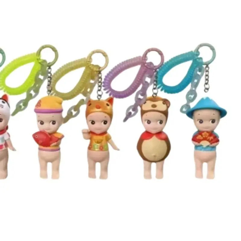 Angel lucky series Key chain Blind box Figure PVC key Backpack pendant Decoration Accessory Model Kids Toy Doll Gift