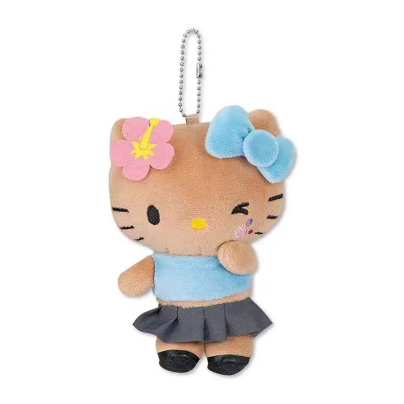 Kawaii Sanrio Cartoon Hello Kitty Mermaid Surfboard Toys Backpack Pendant Charm Fashion Accessories Keychain Girl Birthday Gifts