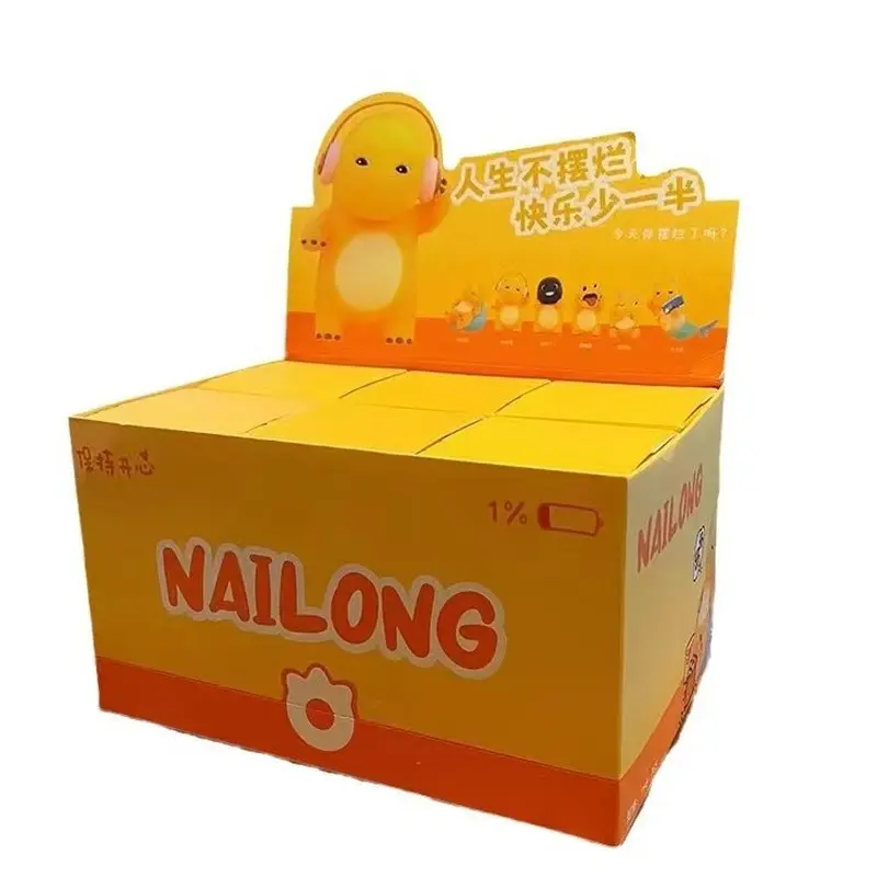 New Milk Dragon Tanking Daily 6-Piece Set Doll Toy Trendy Play Office Handmade Accessories Complete Set Blind Box Birthday Gift