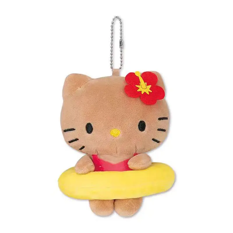Kawaii Sanrio Cartoon Hello Kitty Mermaid Surfboard Toys Backpack Pendant Charm Fashion Accessories Keychain Girl Birthday Gifts