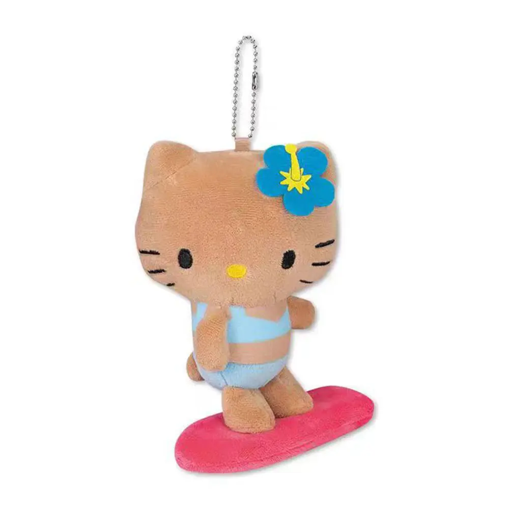 Kawaii Sanrio Cartoon Hello Kitty Mermaid Surfboard Toys Backpack Pendant Charm Fashion Accessories Keychain Girl Birthday Gifts