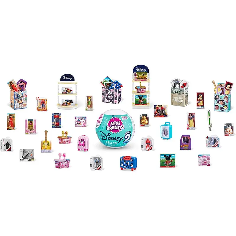 5 Surprise Disney Mini Brands Collectible Toys Disney Store Edition 2 Mystery Capsule Real Miniature Doll Collectible Toys Gifts