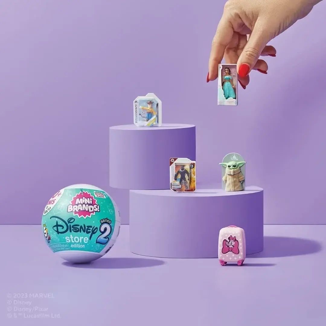 5 Surprise Disney Mini Brands Collectible Toys Disney Store Edition 2 Mystery Capsule Real Miniature Doll Collectible Toys Gifts