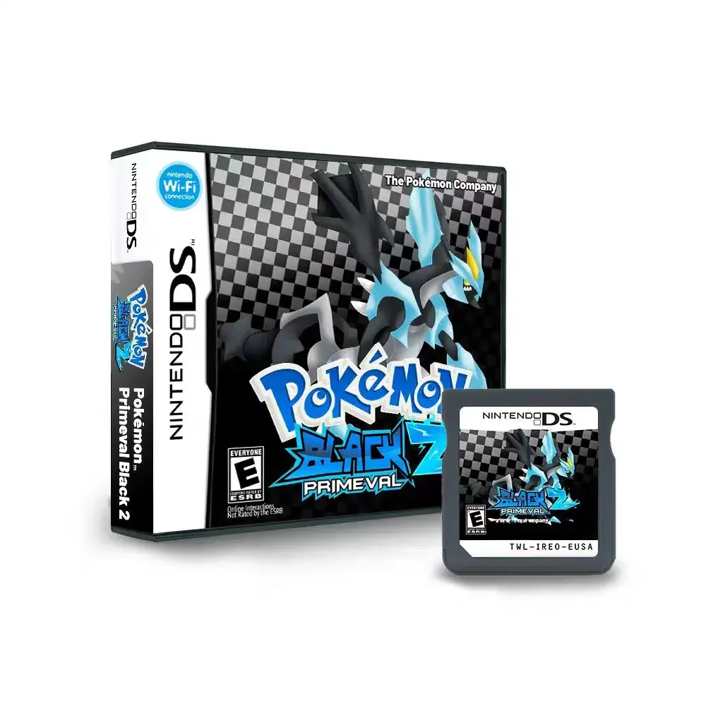 Anime Pokemon Series NDS Game Cartridge Video Game Console Moemon Silver Yellow KAIZO MoonBlack2 Hobby Collection Gifts Toys