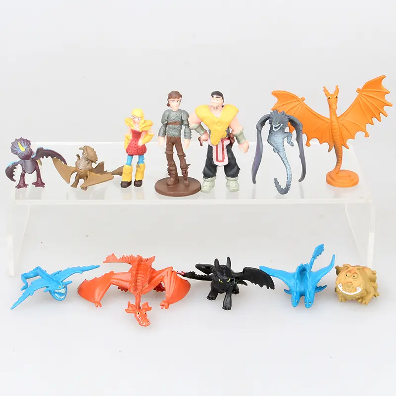 12pcs/set How To Train Your Dragon The Hidden World Toothless Night Fury Mini Anime Figure PVC Action Figures Model Dolls Toys