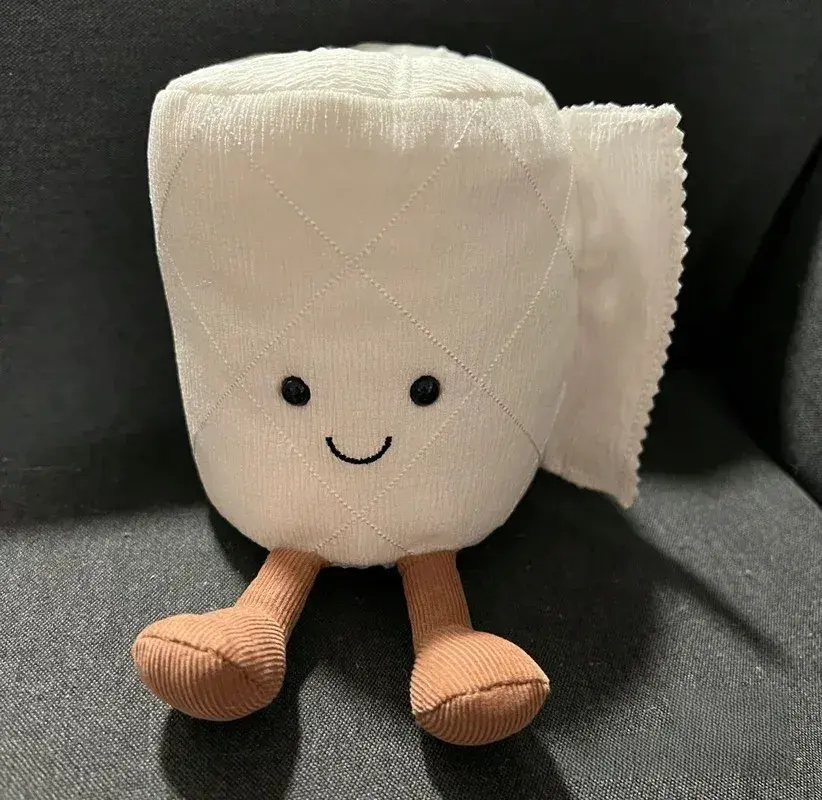 Cute Toilet Paper Shaped Doll Roll Paper Creative Funny Cute Doll Pendant Plush Toy Gifts Cute Model Home Decoration Toys Gift