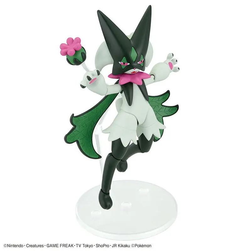 Original Bandai Pokemon Figures Meowscarada Anime Action Figure Simple Assembly Collectible Model Ornaments Model Toys