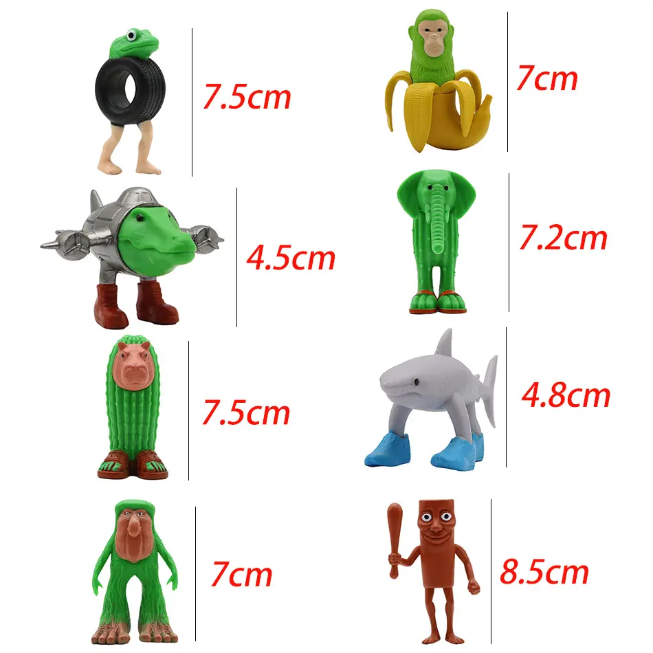 Tungtungsahur Sahur figure Tralalero Tralala toy Bombardino Crocodilo Shimpanzini Bananini decoration 3D Printed model gift doll
