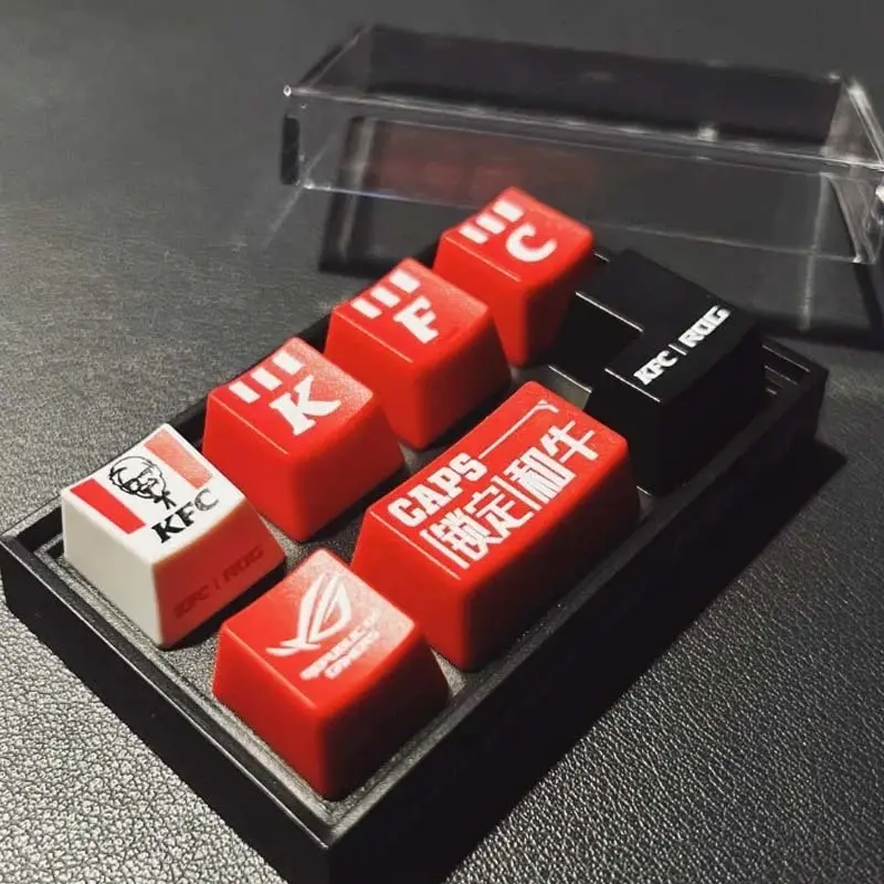 NEW KFC Keycap Mechanical Keyboard Figure Model Funny Cartoon Peripheral Collection Toy Keyboard Decor Fans Gift