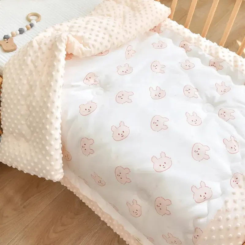 100x120cm Baby Quilt Comforter Quilted Blanket Summer Soft Nap Cover Bed Blanket Newborn Infant Swaddle Wrap for All Seasons