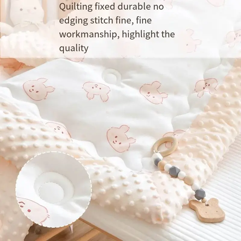 100x120cm Baby Quilt Comforter Quilted Blanket Summer Soft Nap Cover Bed Blanket Newborn Infant Swaddle Wrap for All Seasons