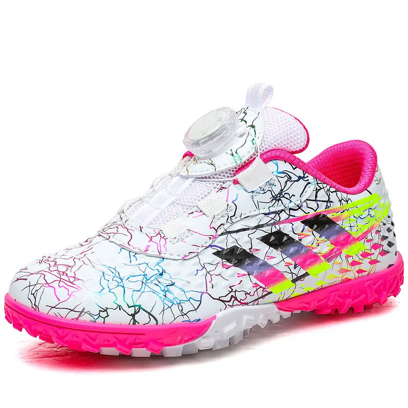 New Children's Football Shoes Outdoor Soccer Training Long Spike Sports Boots Men High Top Anti Slip Soccer Sneakers Size 30-39