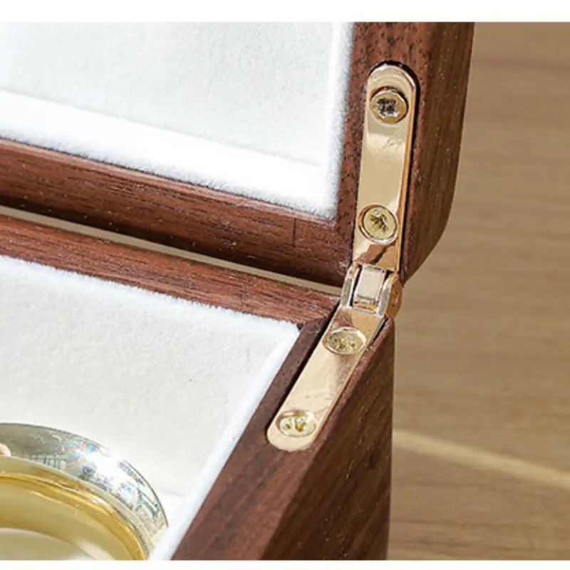 Black Walnut Solid Wood Jewelry Box Ring Jewelry Diamond Ring Necklace Box Elegant Desktop Storage Solution Jewelry Packaging