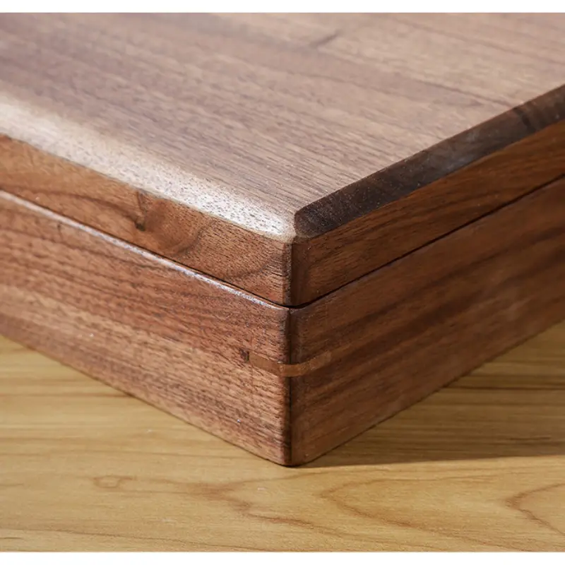 Black Walnut Solid Wood Jewelry Box Ring Jewelry Diamond Ring Necklace Box Elegant Desktop Storage Solution Jewelry Packaging