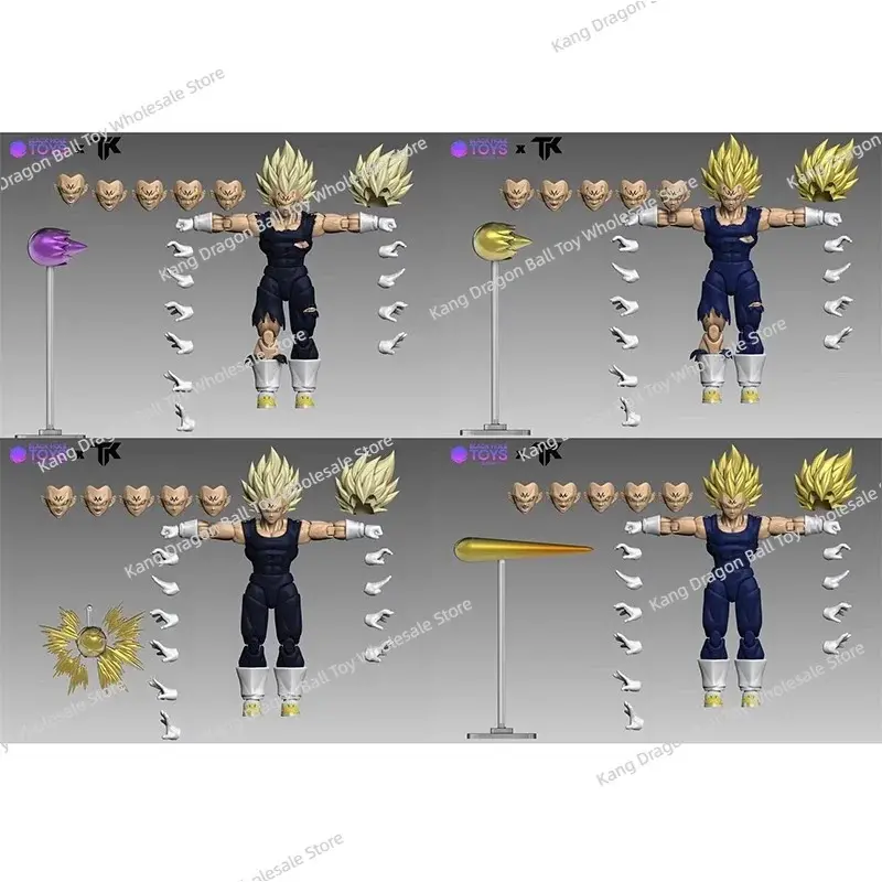 Black Hole TK Custom Dragon Ball Z Super Saiyan SSJ Majin Vegeta Battle Damage Full Power Anime Action Figures Models Gifts Toys