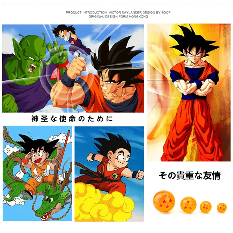 Anime Dragon Ball 7pcs/set 1:1 Crystal Ball Action Figure Toys DBZ Summon Shenron Wishing Balls Collection Model Doll Gifts Kids