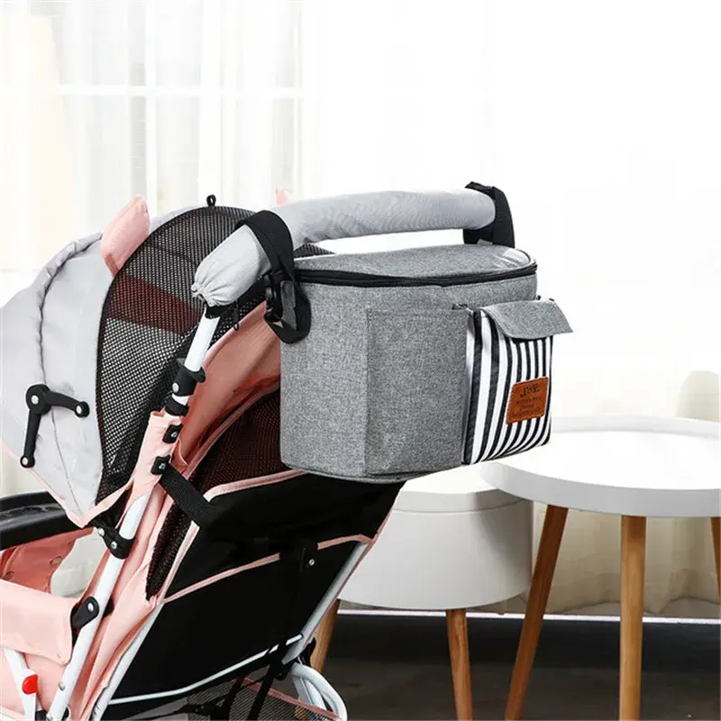 Portable Baby Stroller Bag Organizer Nappy Bag Mummy Maternity Diaper Bag Travel Backpack Pram Buggy Cart Bottle Bag Accessories