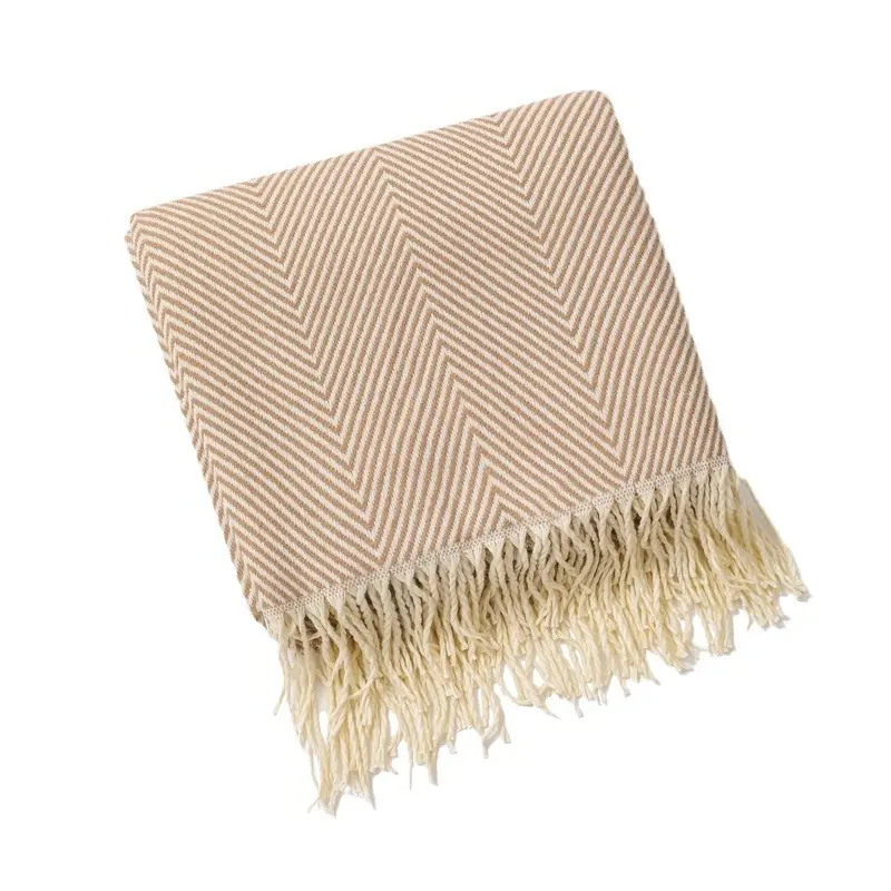 Nordic Stripes Throw Blanket Sofa Cover Bed End Towel Bedroom Decoration Blanket Leisure Soft Shawl Warm Boho Decor Bedspread