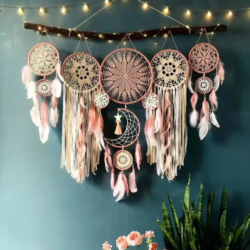 5 Pieces/set of Dream Catcher Bohemian Home Decoration Dream Catcher Ins Style Wall Hanging Children's Daycare Decoration