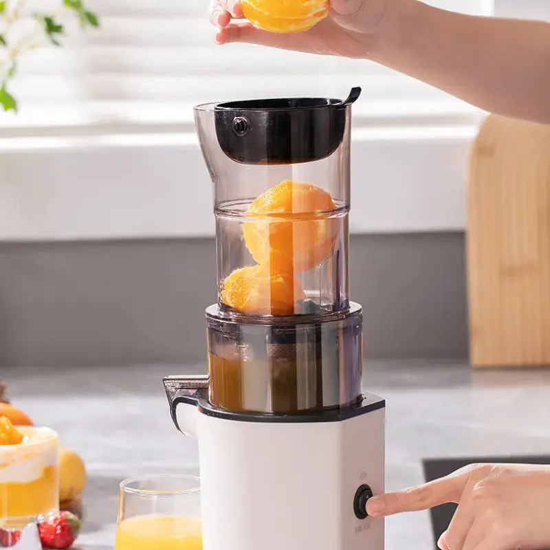 200W Electric Slow Juicer Automatic Large Caliber Original Juicer Orange Celery Juicer Residue Juice Separation Fruit Juicer