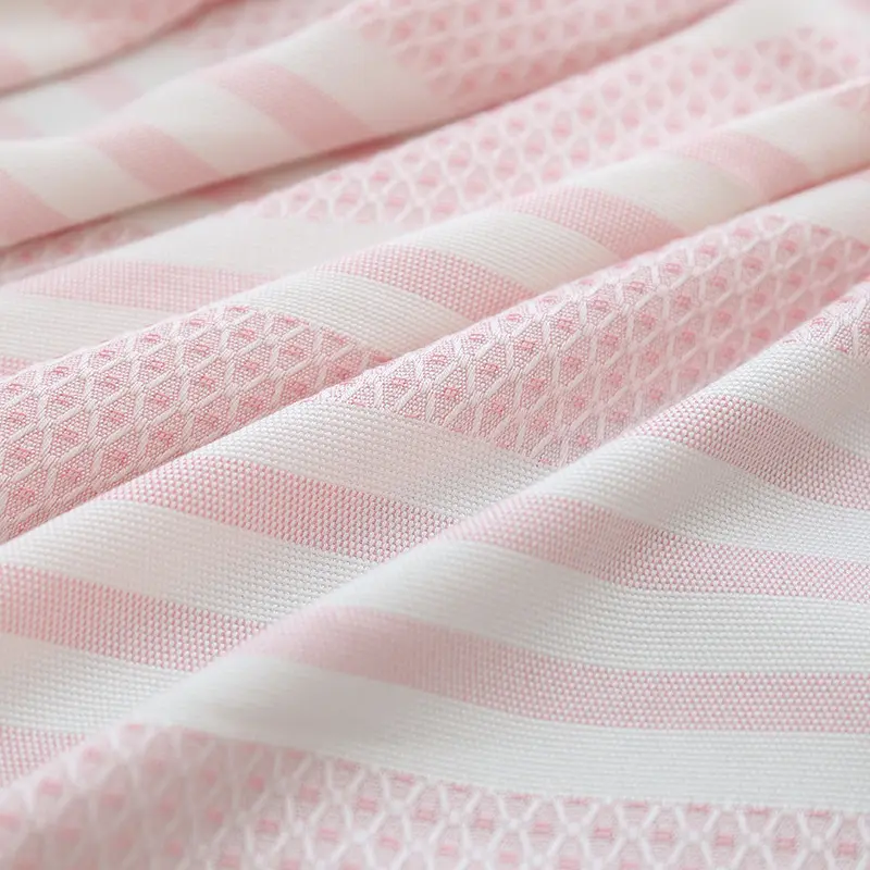 Summer Children's Towels Encrypted Striped Blanket Baby Ice Silk Blanket Kindergarten Thin Baby Striped Blanket