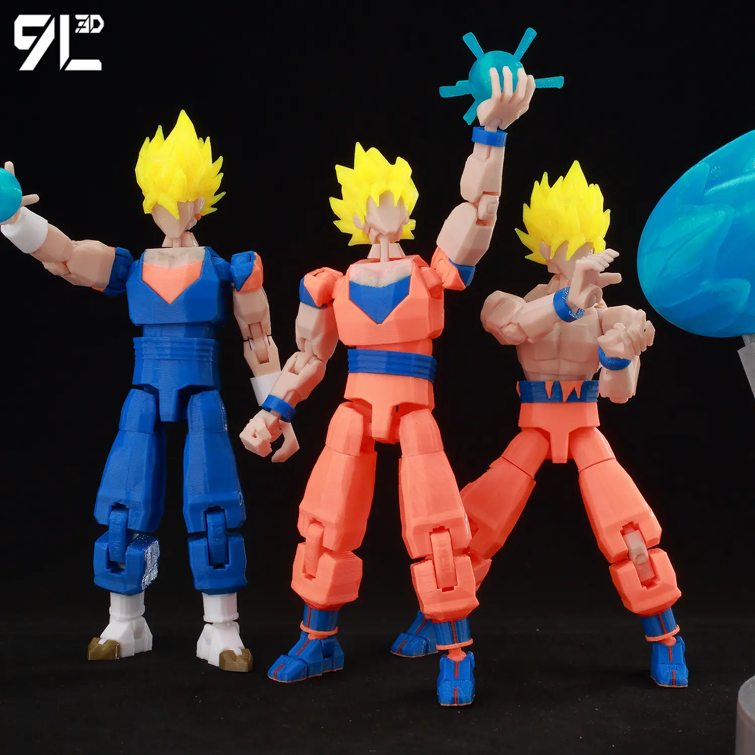 9L3D Printed Dragon Ball Son Goku Vegeta​ Beerus Frieza Anime Lucky13 Dummy13 Titan13 Action Figures Multi-Jointed Movable Toys