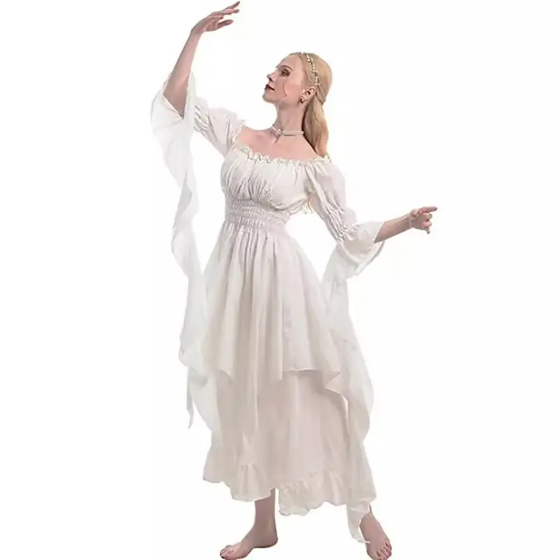 Medieval Halloween Cos Revival Dresses Binding Corset Court Style Long Dresses in Europe and America Anime Cosplay