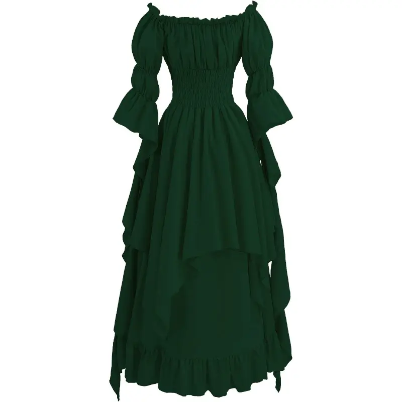 Medieval Halloween Cos Revival Dresses Binding Corset Court Style Long Dresses in Europe and America Anime Cosplay