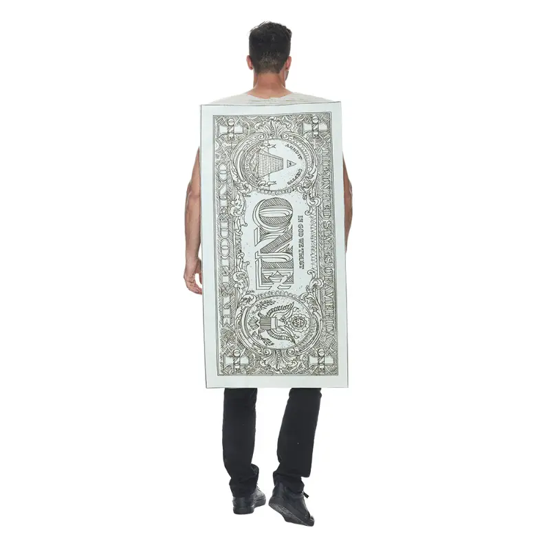 New Unisex Women Dollar Costume Halloween Cosplay One Dollar Bill Adult Costume Bar Party American Dollar Performance Costume