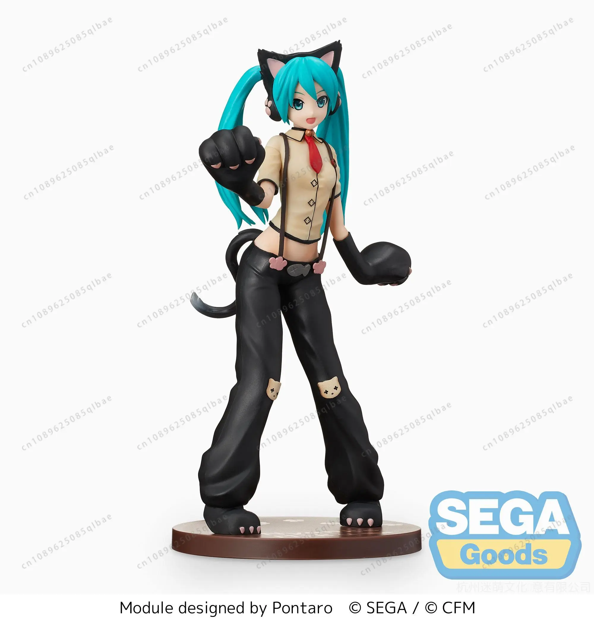 Original SEGA Anime Figure Hatsune Miku Project DIVA Arcade Future Tone SPM Figure Hatsune Miku Kitty Cat PVC Model Toys