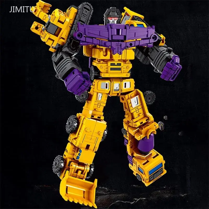 22CM Transformation Robot Car 6 In 1 Defensor Devastator Toy Action Figure ABS Plastic Vehicle Robot Toy Model Gift For Children