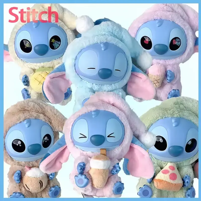 Stitch Surprise Box Even When Sleeping You Still Need To Take A Bite Series Plush Anime Characters Stitch Mystery Box Toy Gifts