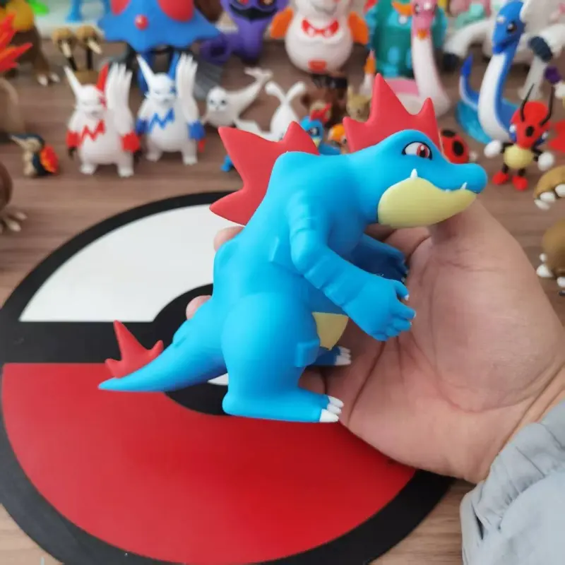 Anime PokemonTotodile Croconaw Feraligatr Proportion World 1:20 Diy 3D Printing Cartoon Action Figure Desktop Statue Gift Toy
