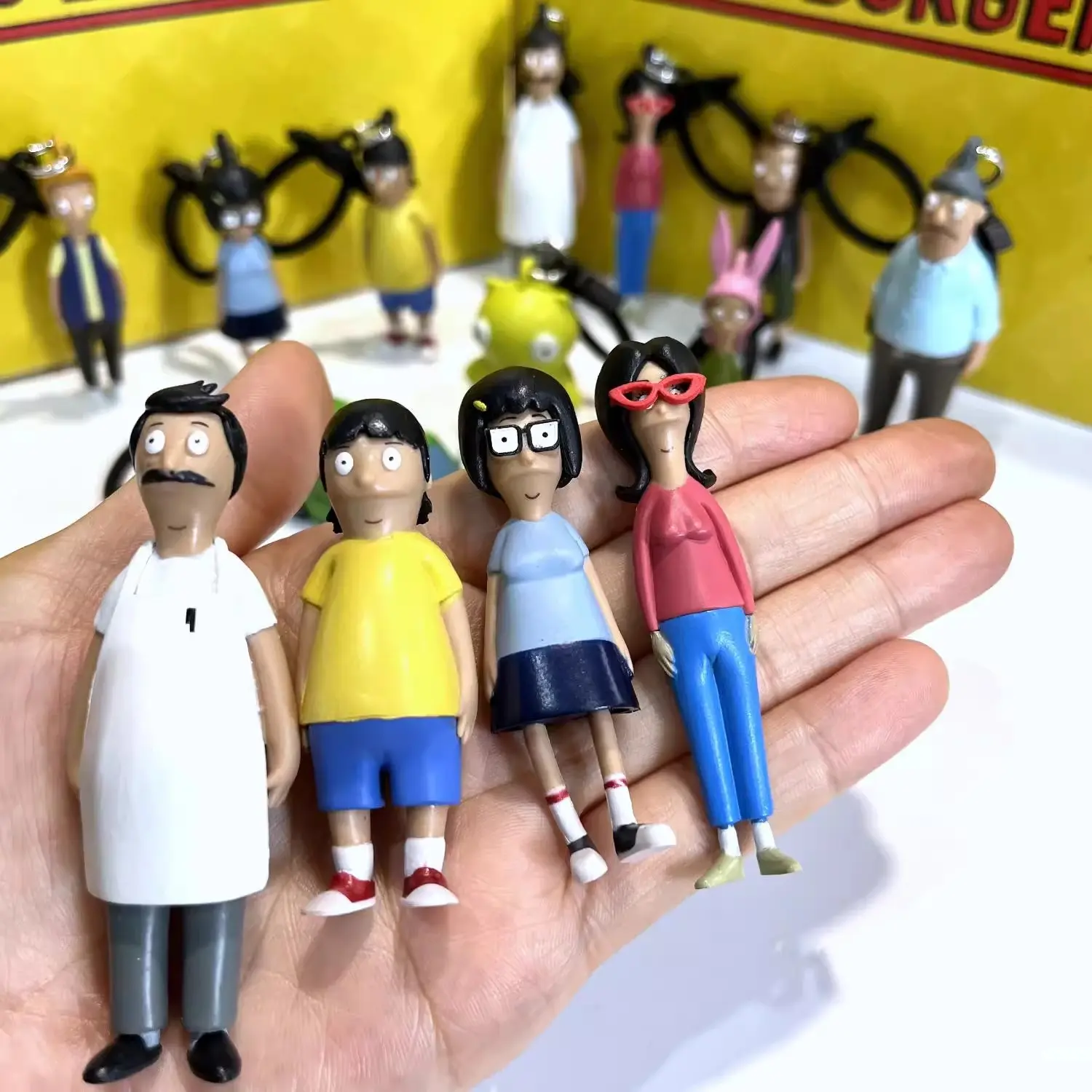 Bob Burgers Cartoon Action Figure Collectible Souvenir Anime Figures Ornament Model Statue Backpack Decoration Kids Toys Gift