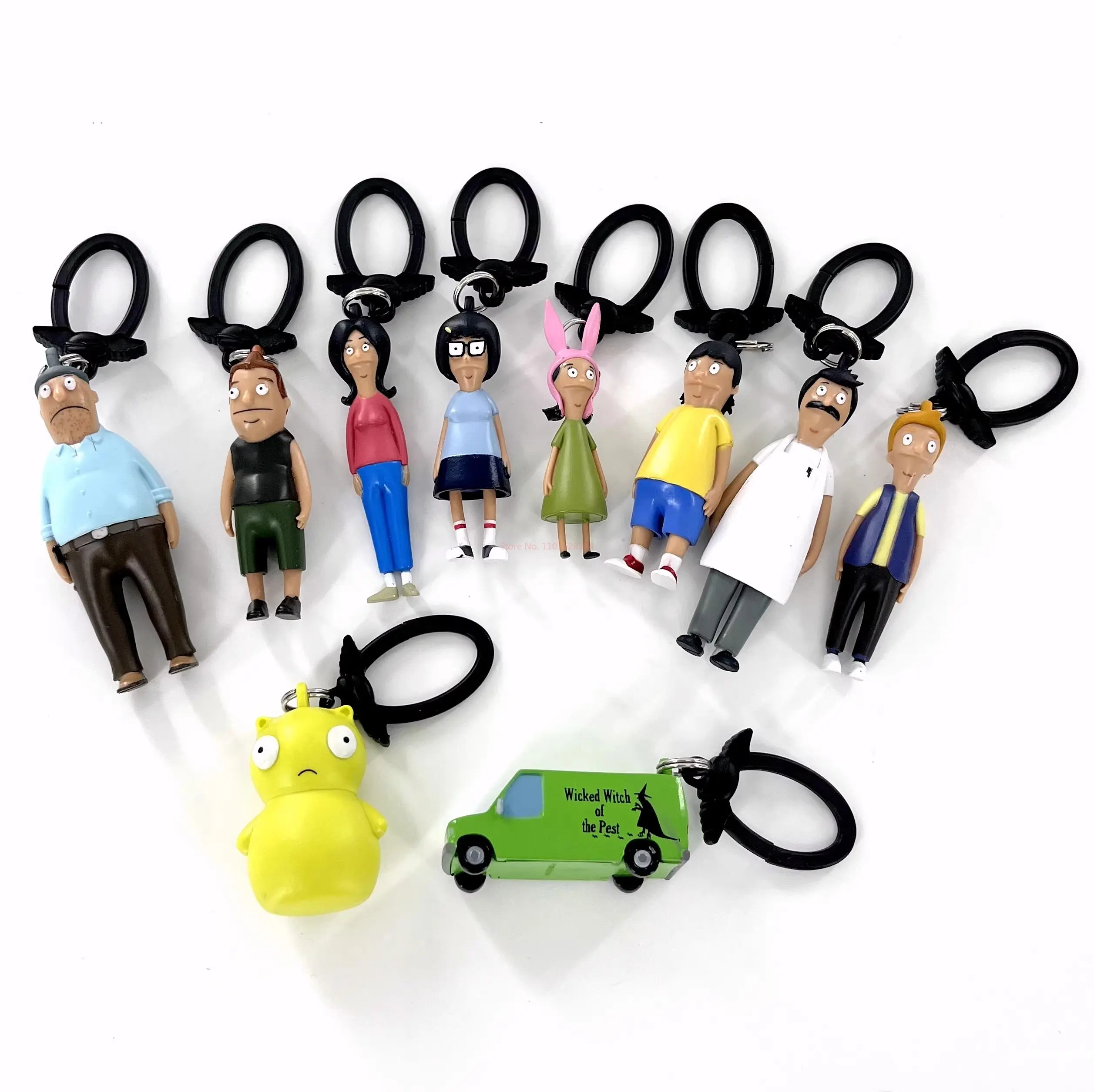 Bob Burgers Cartoon Action Figure Collectible Souvenir Anime Figures Ornament Model Statue Backpack Decoration Kids Toys Gift