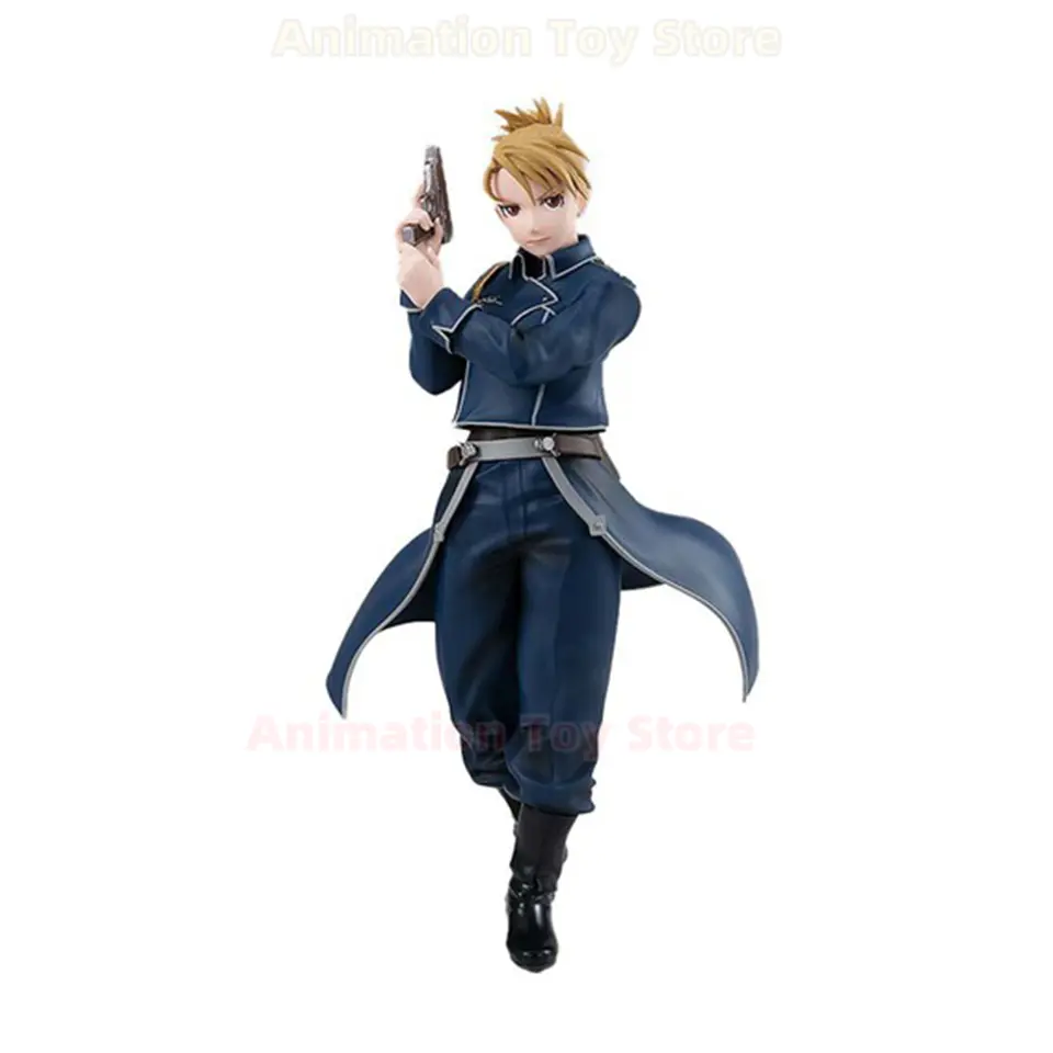 Original Genuine Fullmetal Alchemist Colonel Roy Mustang First Lieutenant Riza Hawkeye  Figure Collection Model Toys For Kids