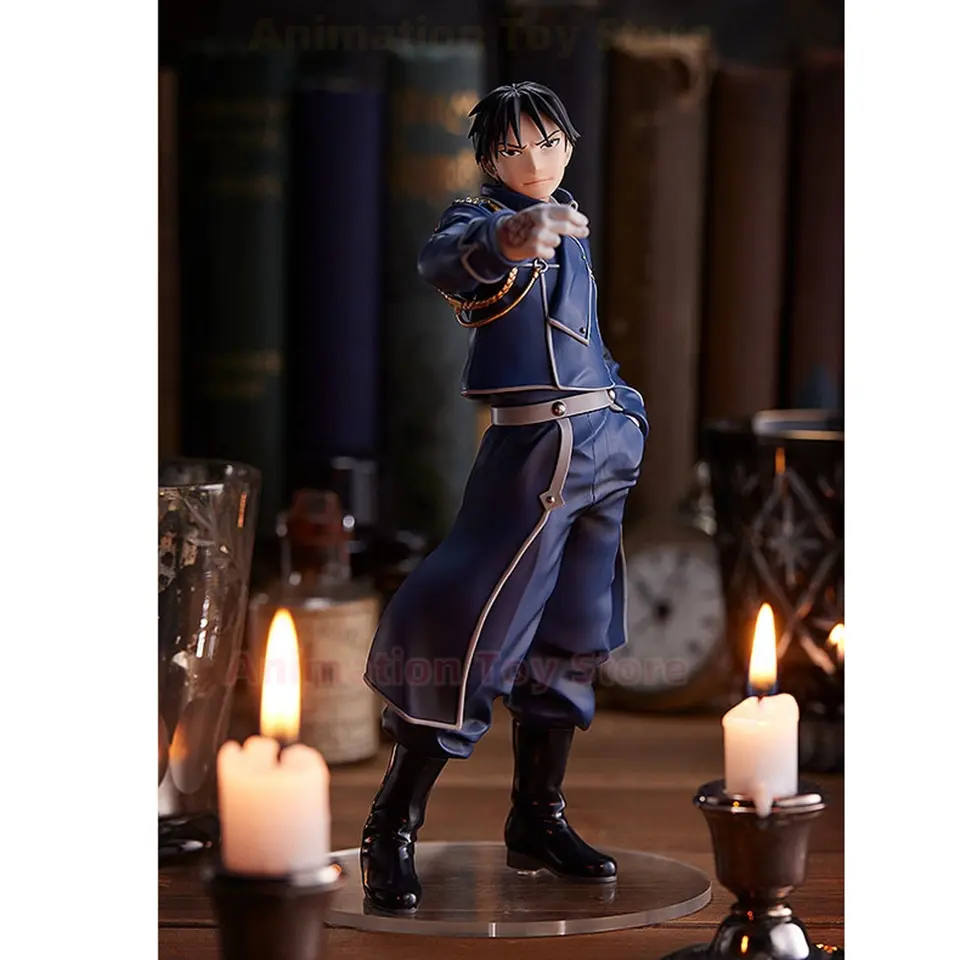 Original Genuine Fullmetal Alchemist Colonel Roy Mustang First Lieutenant Riza Hawkeye  Figure Collection Model Toys For Kids
